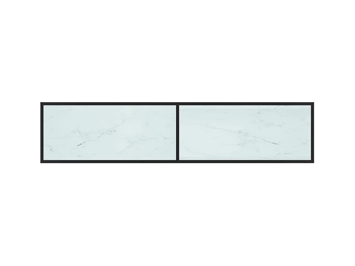 Mueble de TV | Mueble de salón vidrio templado color mármol blanco 180x40x40,5 cm