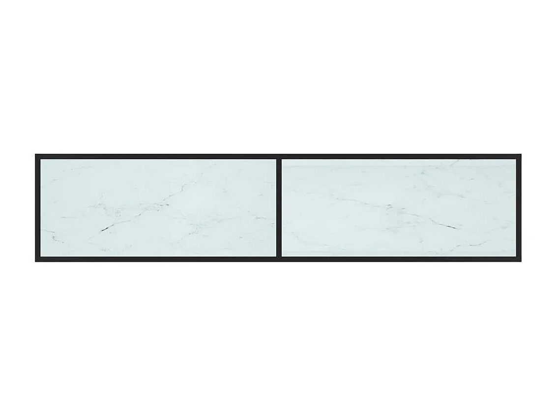 Meuble TV | Banc TV | Armoire TV Marbre blanc 180x40x40,5 cm Verre trempé