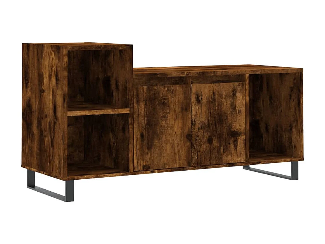 Mueble para TV  | Gabinete de TV |  Mueble de salón madera contrachapada roble ahumado 100x35x55 cm