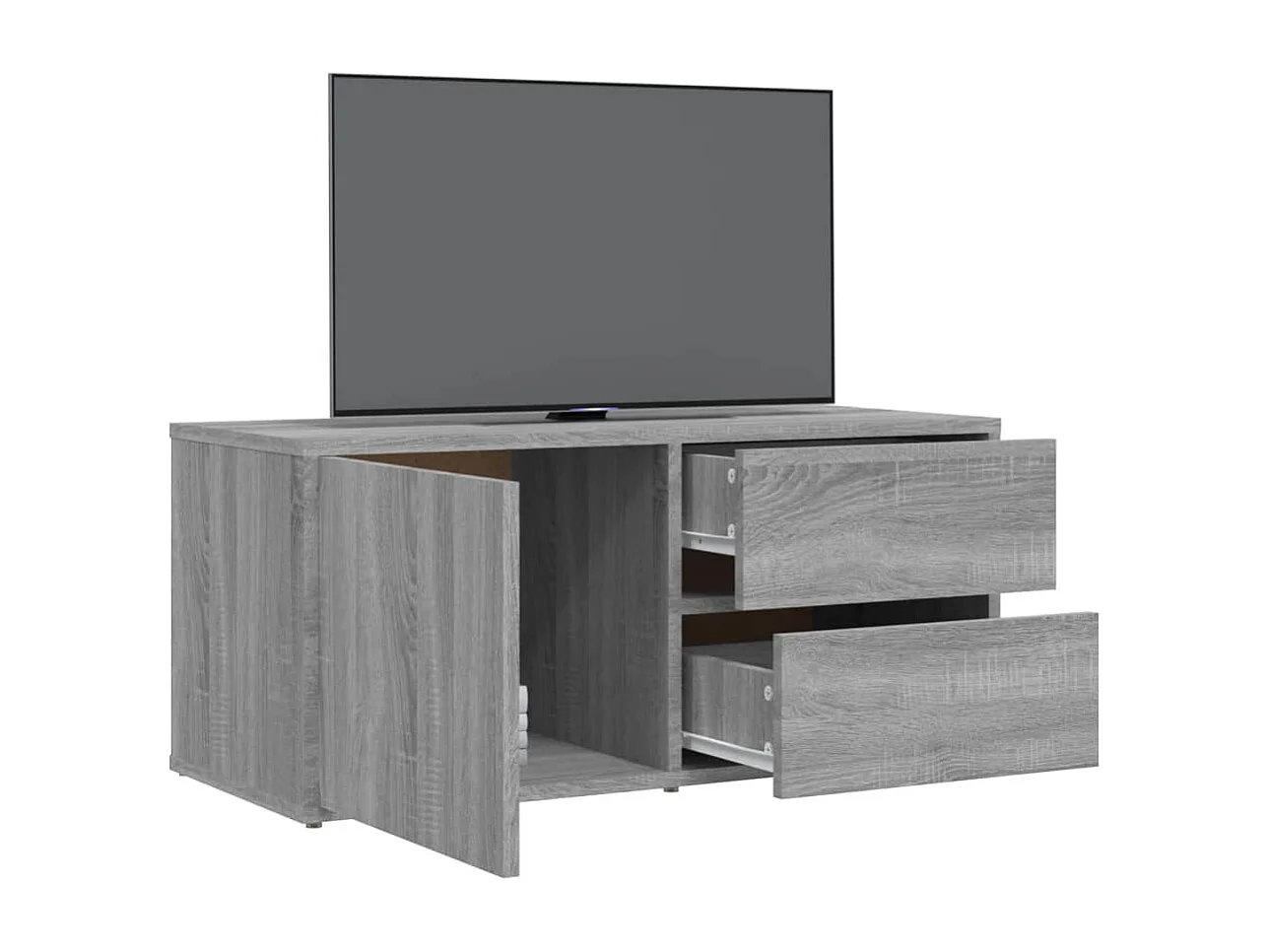 Mueble de TV | Mueble de salón madera contrachapada gris Sonoma 80x34x36 cm