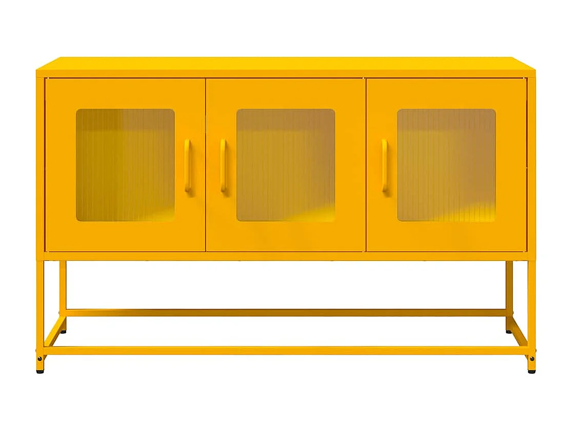 Mueble para TV  | Gabinete de TV |  Mueble de salón acero laminado en frío amarillo 100,5x39x60,5 cm