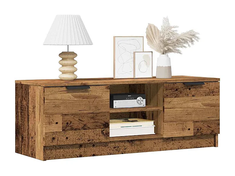 Mueble de TV | Mueble de salón madera contrachapada madera antigua 102x35x36,5 cm