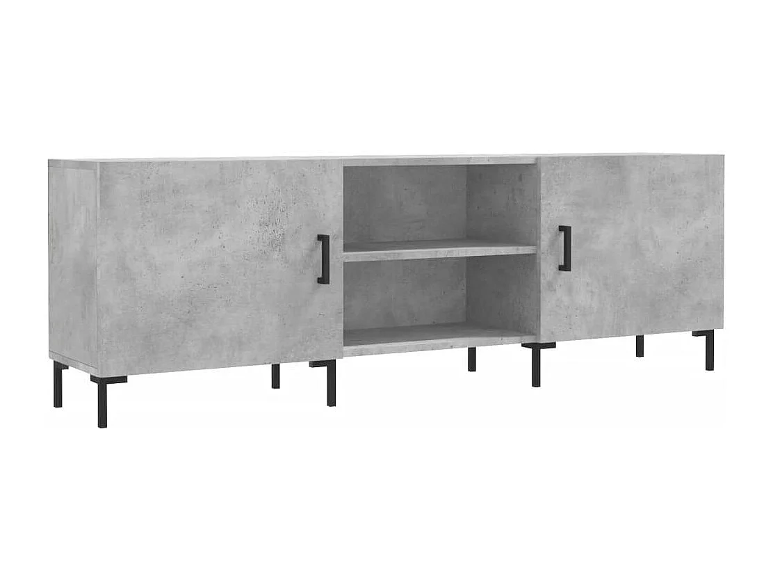 Meuble TV | Banc TV | Armoire TV gris béton 150x30x50 cm bois d'ingénierie