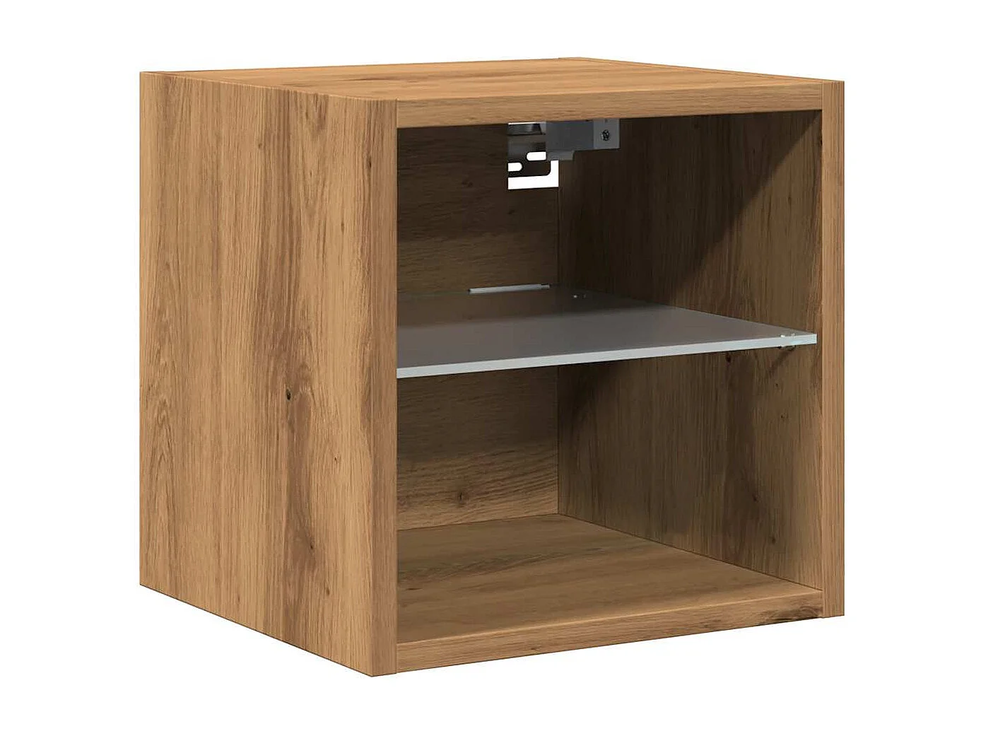 Mueble de TV | Mueble de salón de pared con luces LED roble artisian 30x28,5x30cm