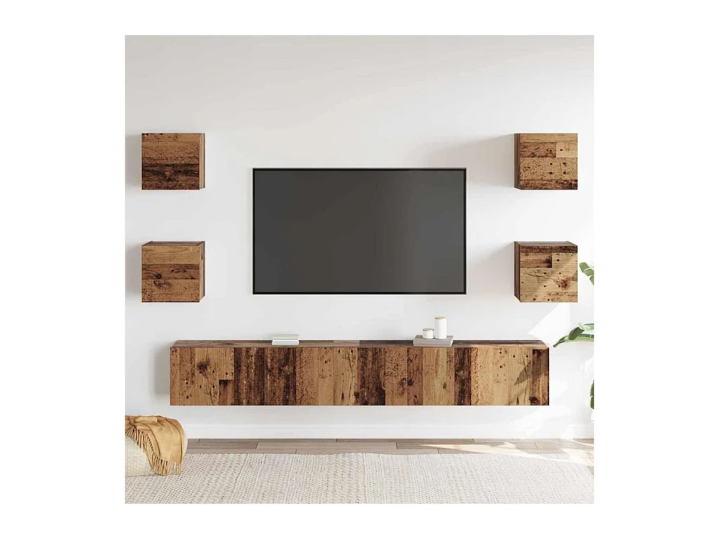 Gabinete de TV | Mueble de TV | Mueble de salón 6 pcs Marrón 200 x 30 x 30 cm