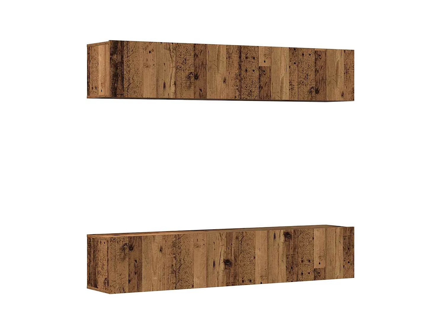 Mobili TV | Armadietti TV a Parete 4 pz Legno Antico in Legno Multistrato