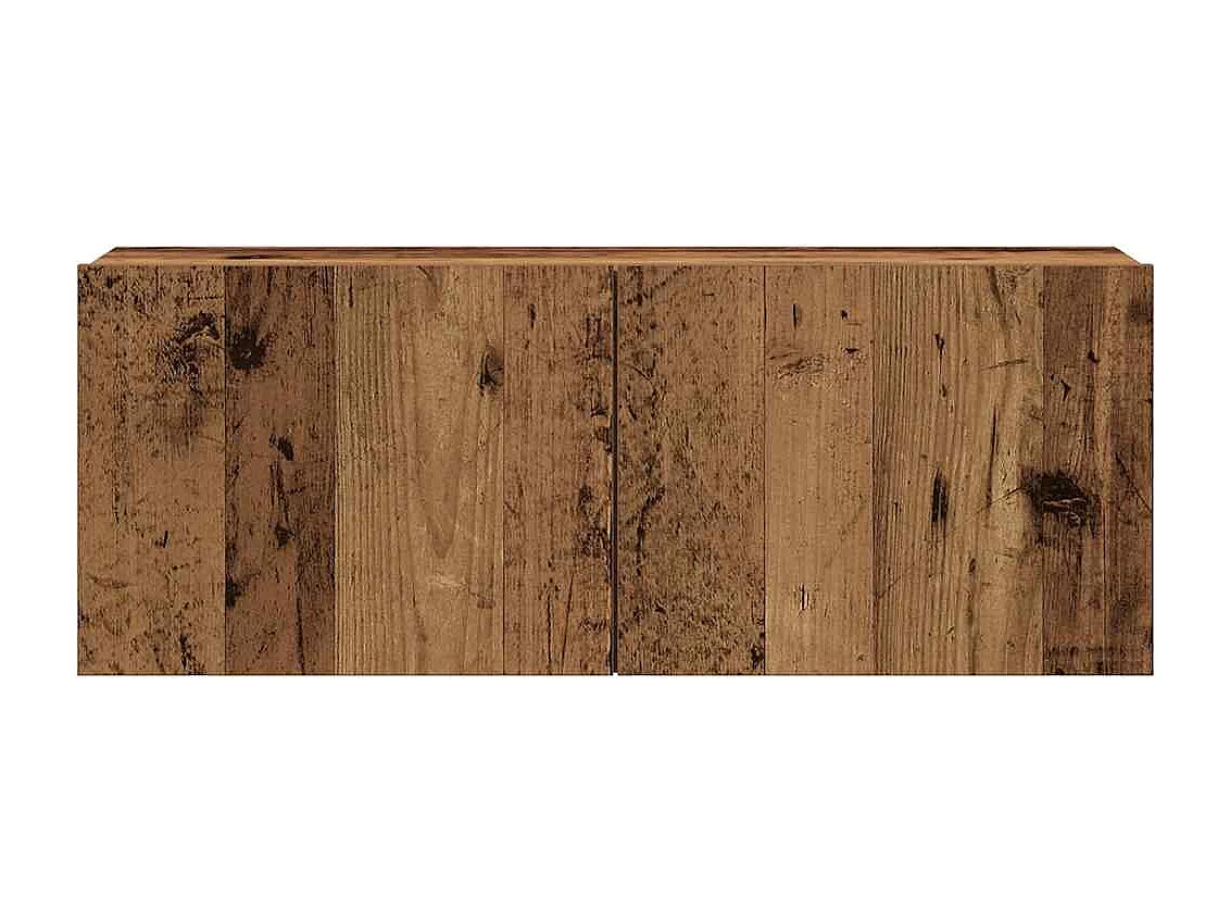 Tv-wandkasten | Tv-meubels | Tv-Banken 4 st bewerkt hout oud houtkleurig