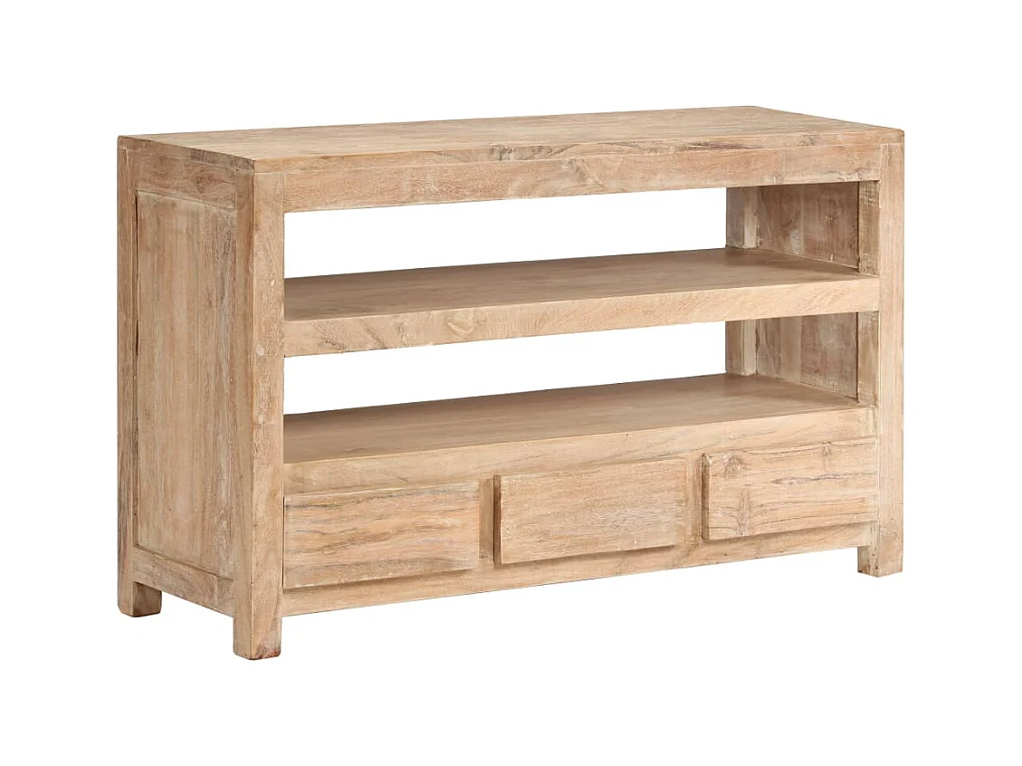 Mueble para TV  | Gabinete de TV |  Mueble de salón madera maciza acacia marrón claro 90x30x55 cm
