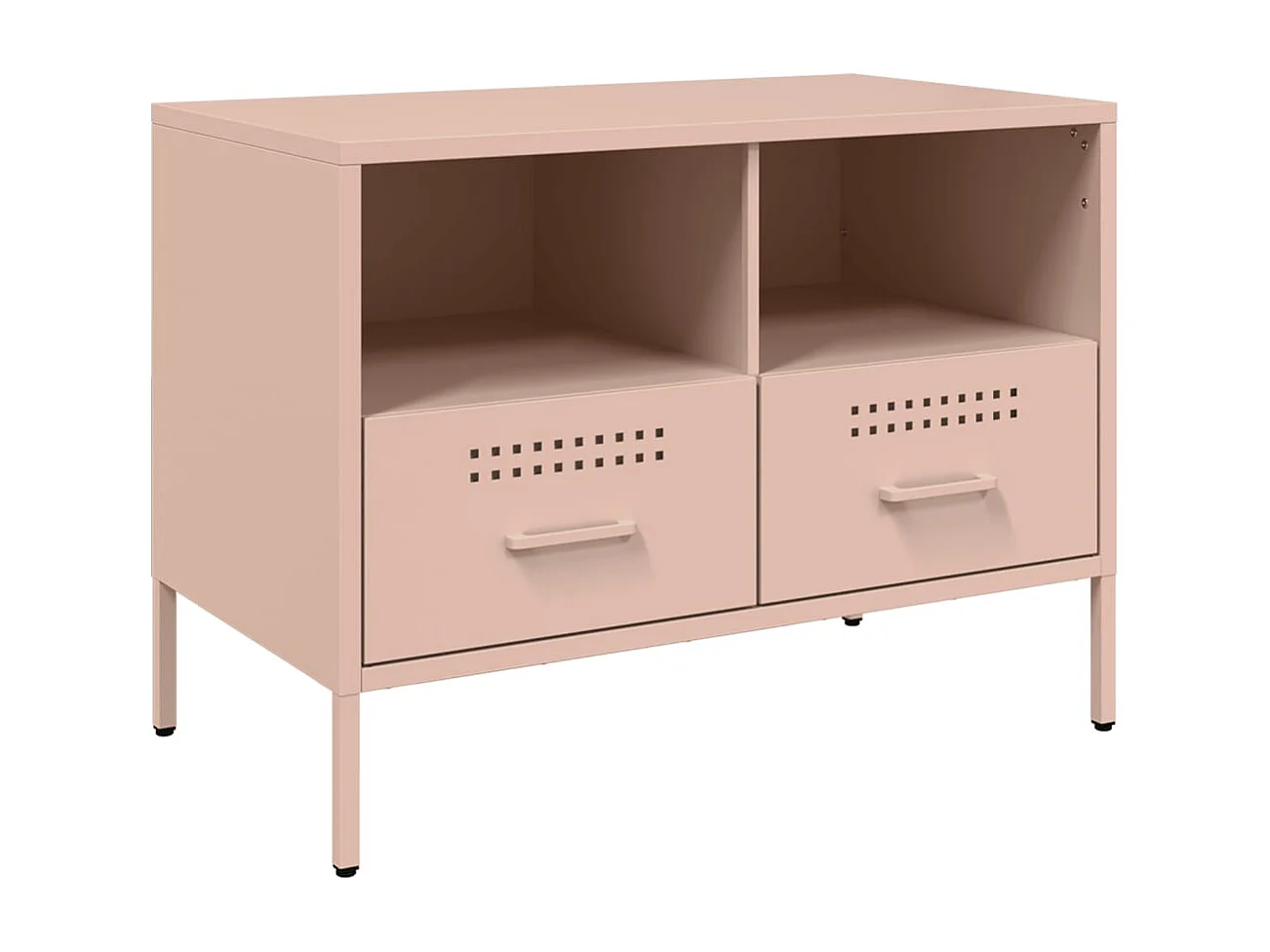 Meuble TV | Banc TV | Armoire TV rose 68x39x50,5 cm acier