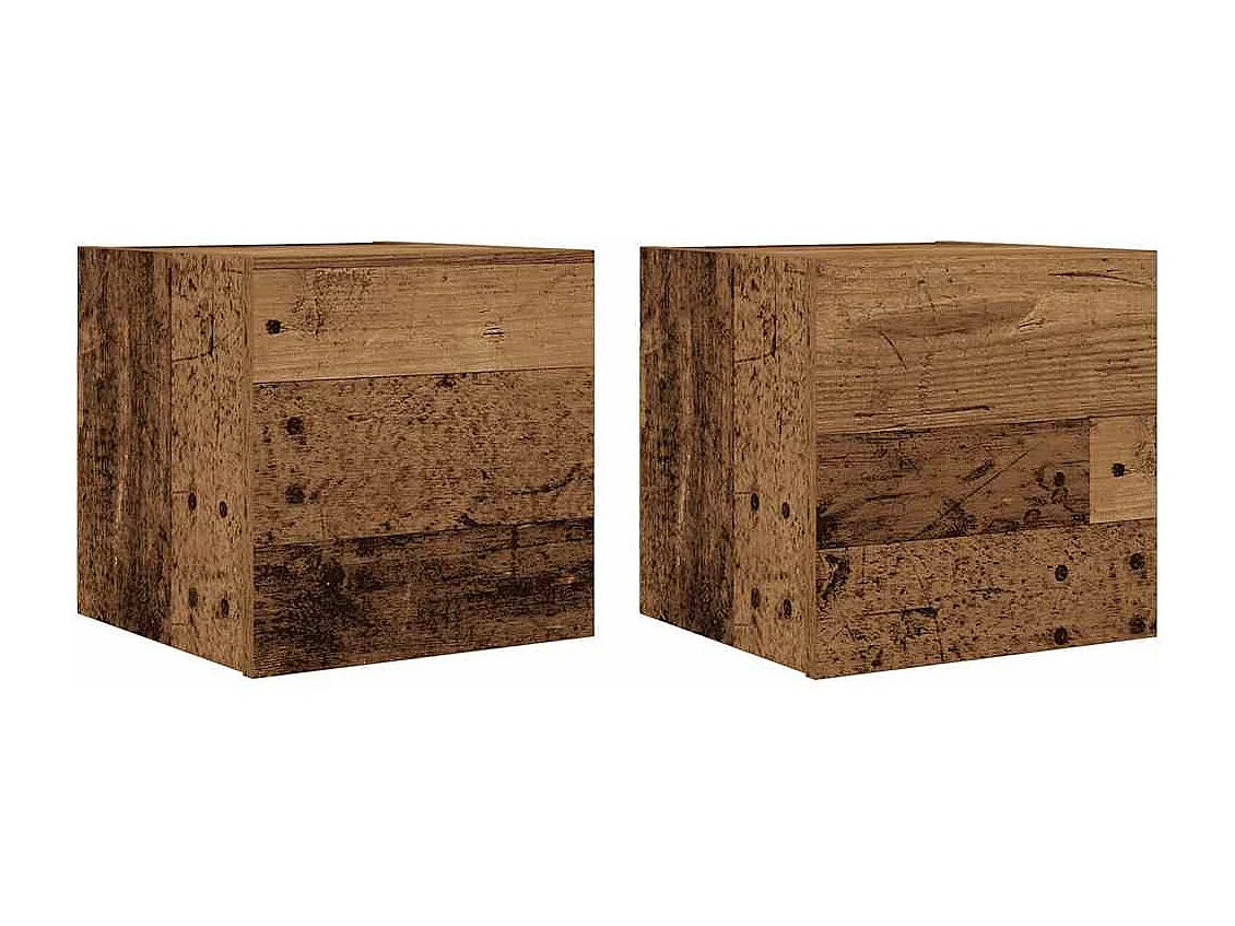 Tv-wandmeubelen | Tv-Banken | TV-kasten 2 st 30,5x30x30 cm oud houtkleurig