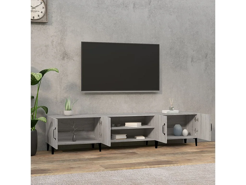 Meuble TV | Banc TV | Armoire TV sonoma gris 180x31,5x40 cm bois d'ingénierie