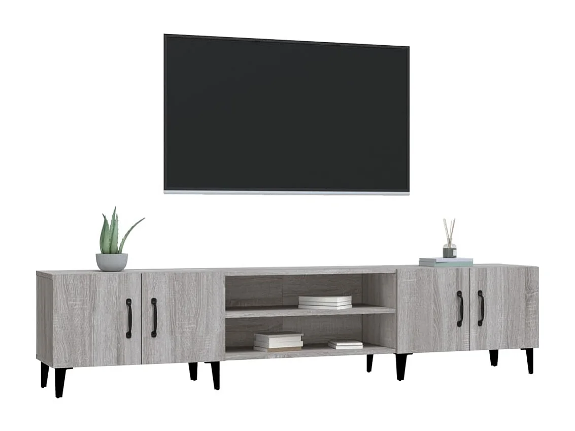 Meuble TV | Banc TV | Armoire TV sonoma gris 180x31,5x40 cm bois d'ingénierie