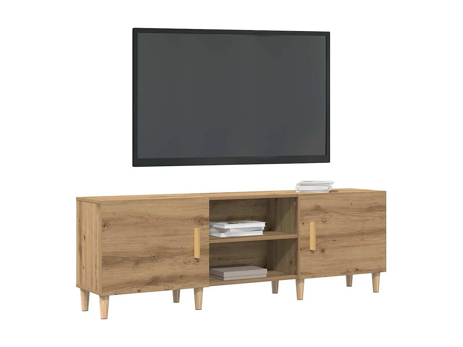 Tv-meubel | Tv-Bank | TV-kastin Artisan Eiken - 150x30x50 cm - Gemaakt van Engineered Wood