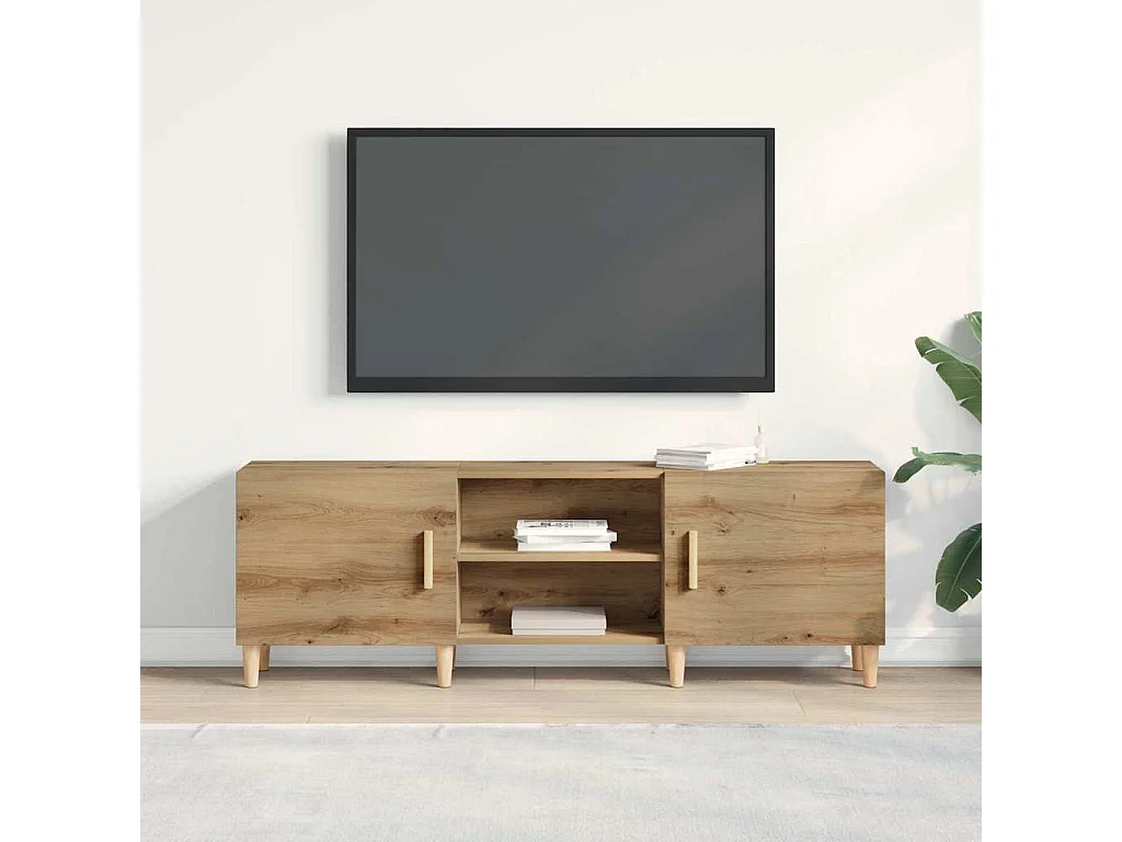Tv-meubel | Tv-Bank | TV-kastin Artisan Eiken - 150x30x50 cm - Gemaakt van Engineered Wood