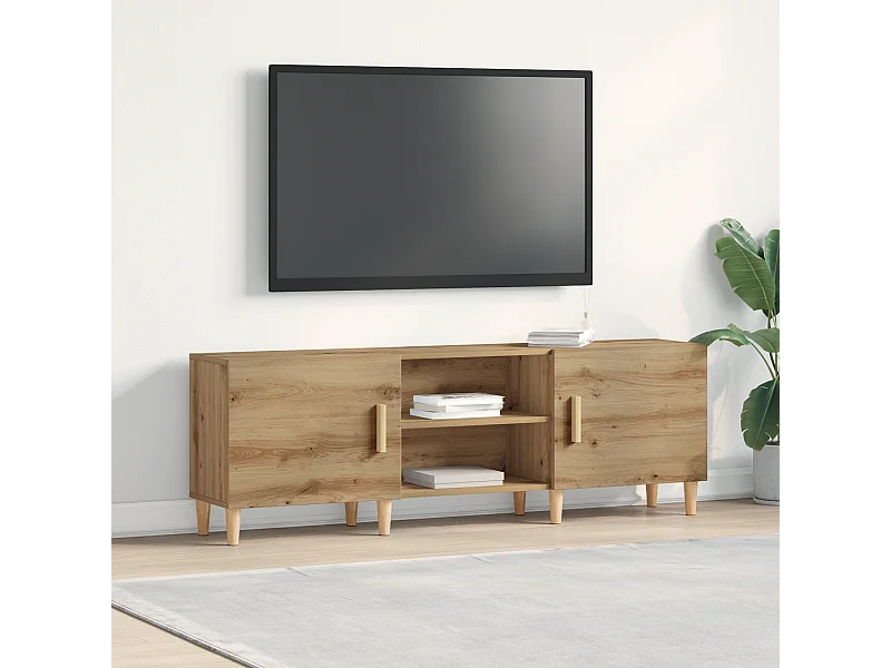 Tv-meubel | Tv-Bank | TV-kastin Artisan Eiken - 150x30x50 cm - Gemaakt van Engineered Wood
