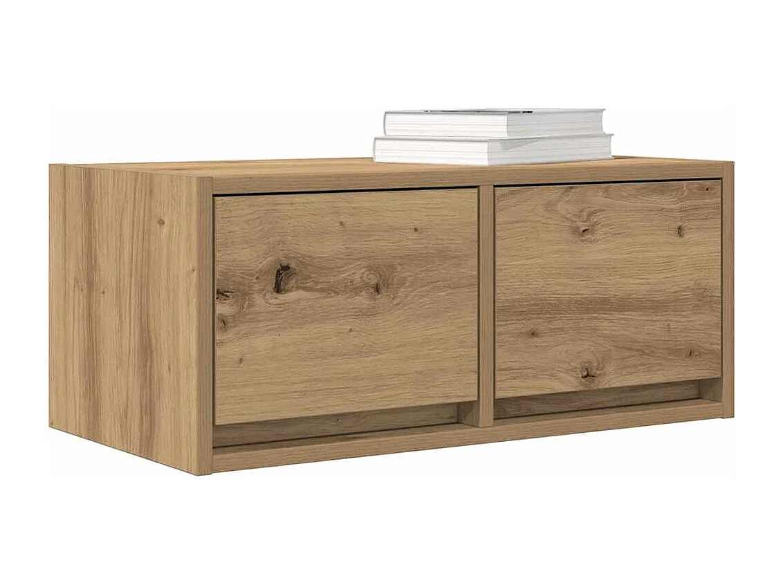 Tv-meubel | Tv-Bank | TV-kast60x31x25,5 cm bewerkt hout artisanaal eikenkleur