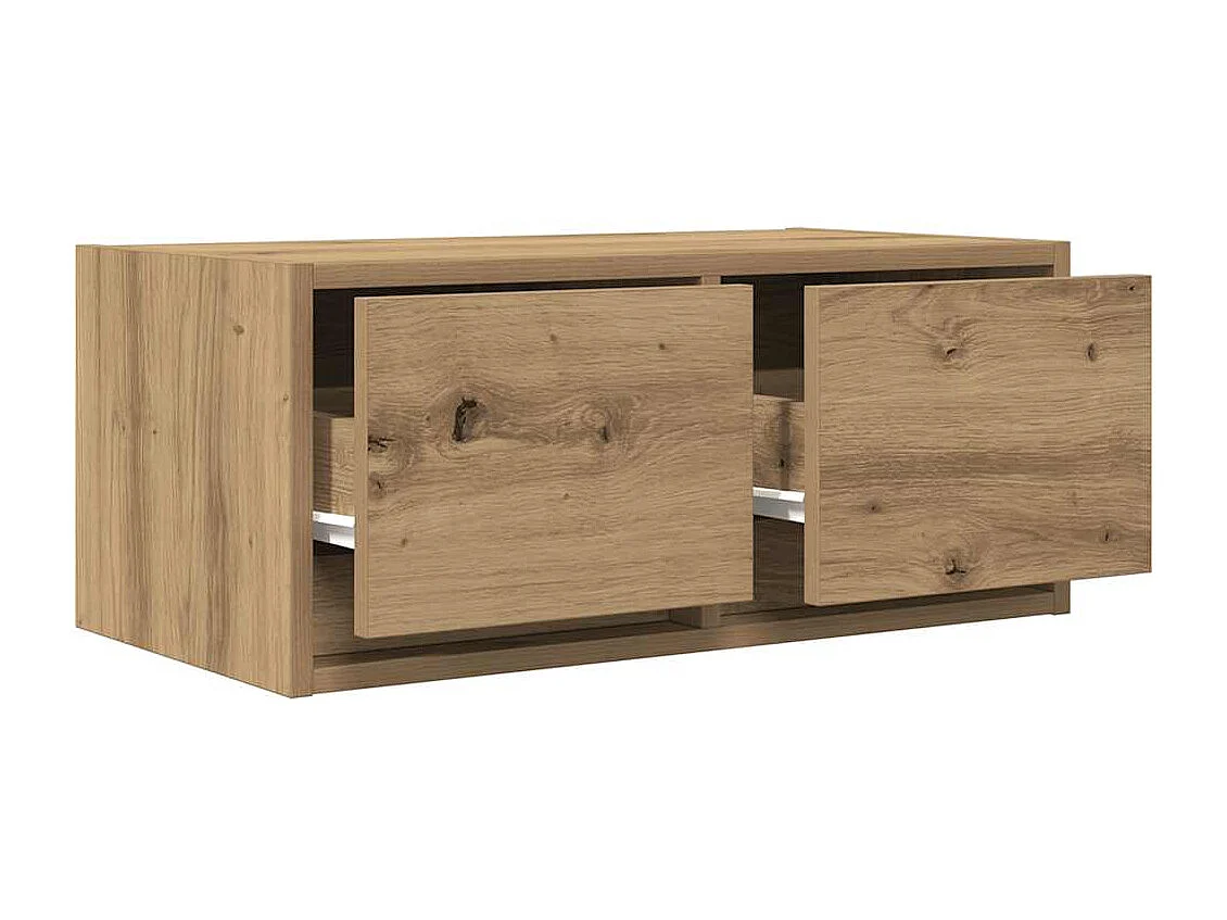 Tv-meubel | Tv-Bank | TV-kast60x31x25,5 cm bewerkt hout artisanaal eikenkleur