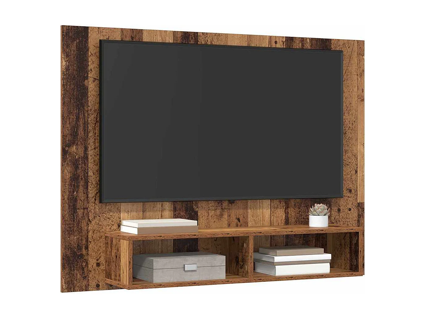 Mobile TV | Armadietto TV da Parete Legno vecchio 120 x 23.5 x 90 cm