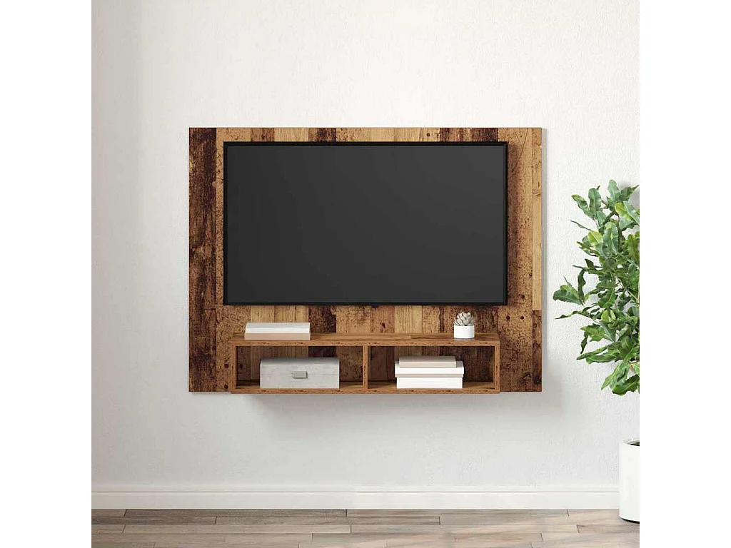 Mobile TV | Armadietto TV da Parete Legno vecchio 120 x 23.5 x 90 cm