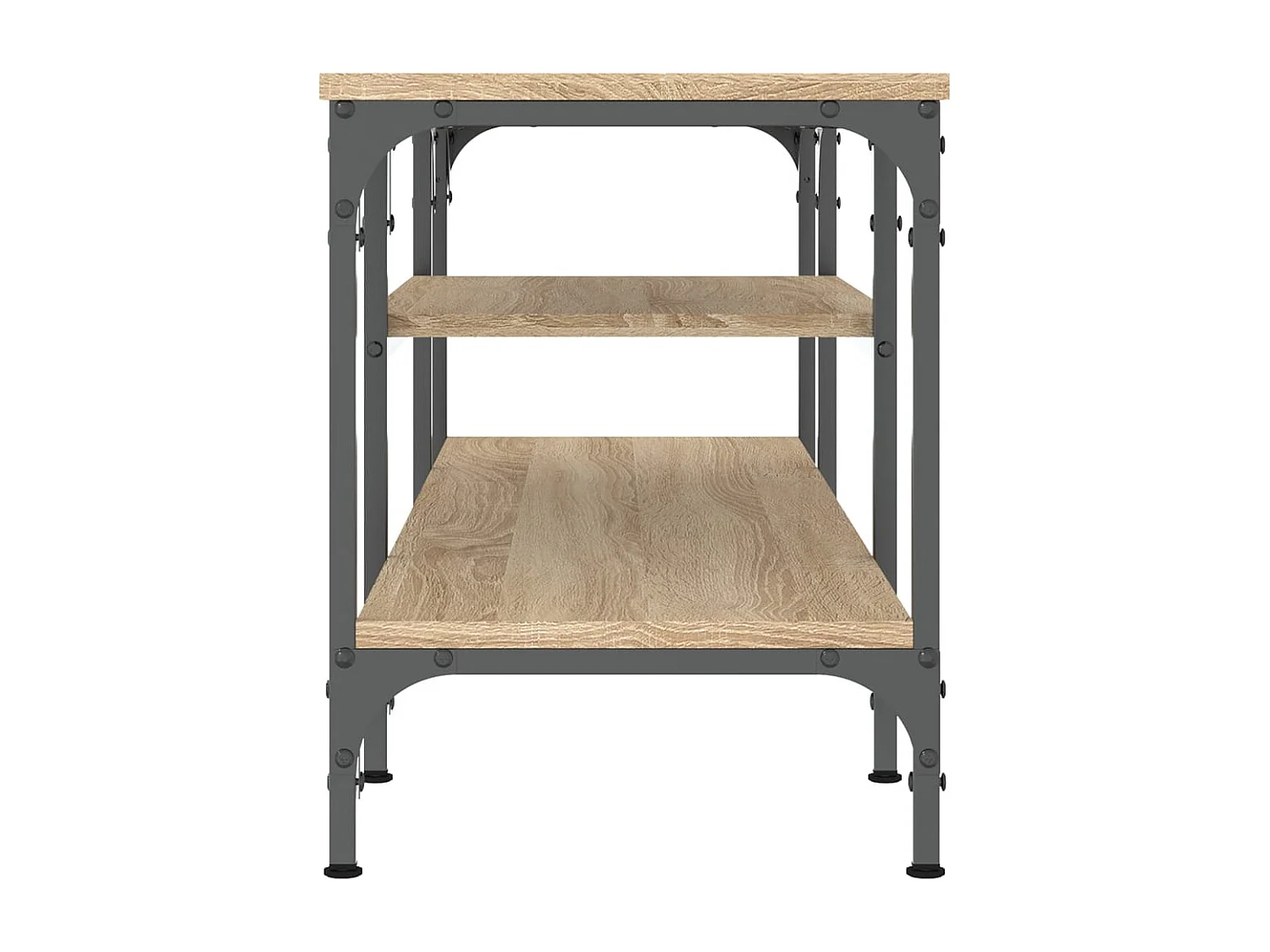 Mueble TV | Gabinete de TV | Mueble de salón madera de ingeniería y hierro Sonoma 121x35x45 cm