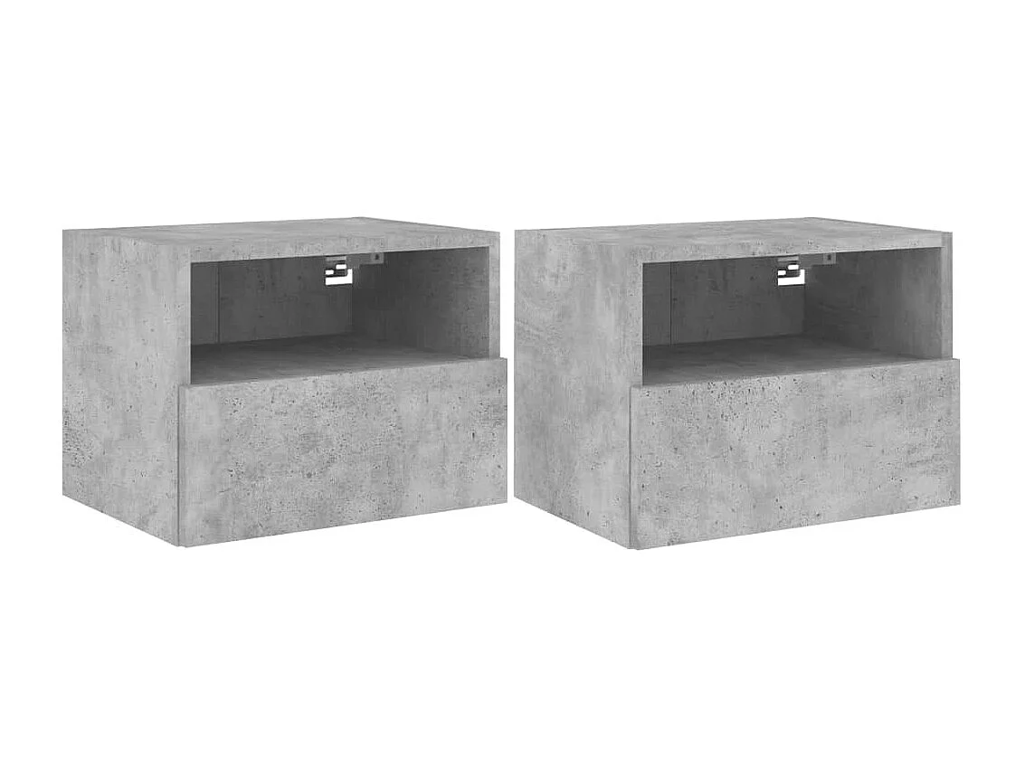 Meubles TV | Bancs TV | Armoires TV muraux 2 pcs gris béton 40x30x30cm bois d'ingénierie