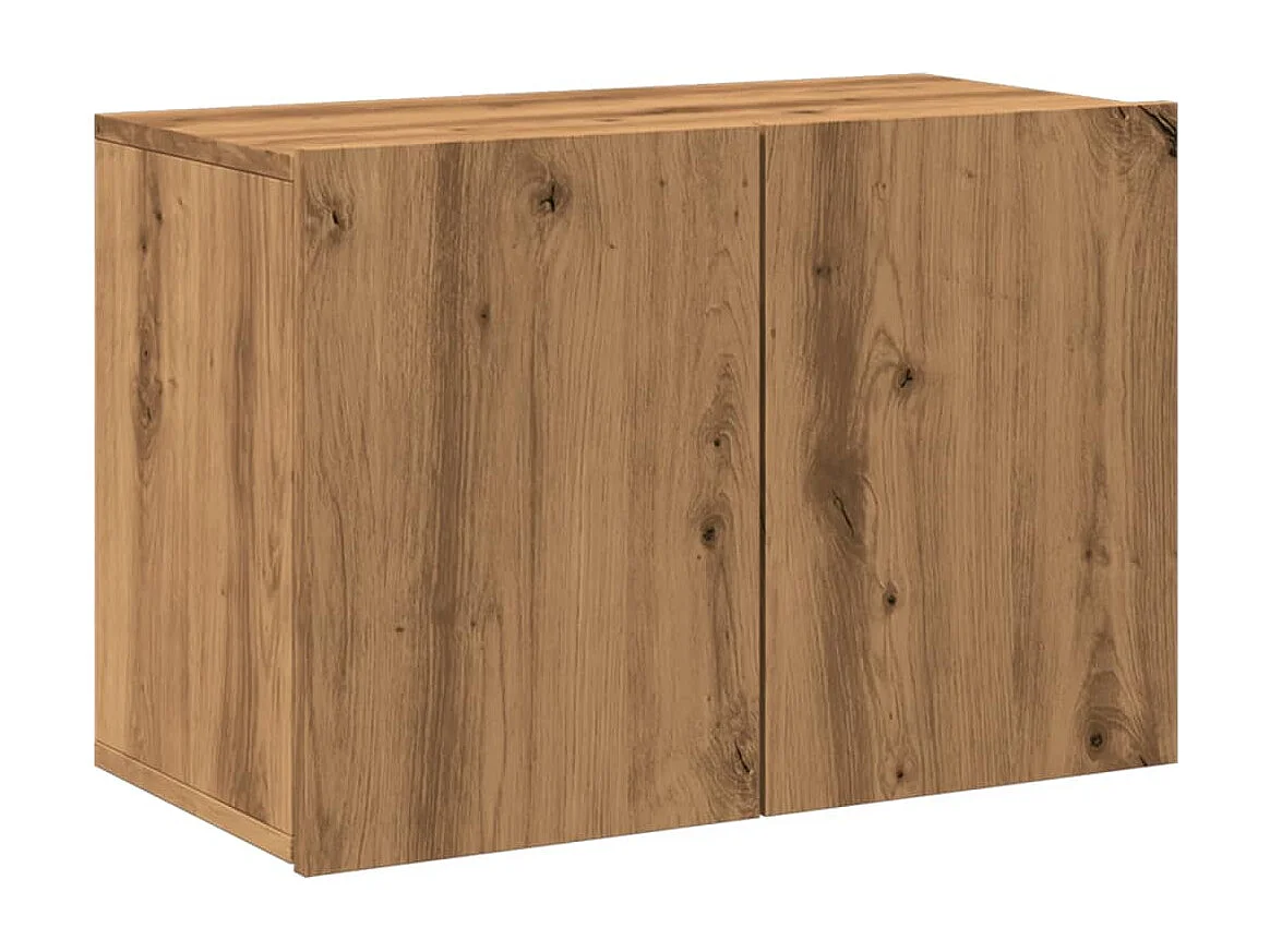 Meuble TV | Banc TV | Armoire TV mural chêne artisanal 60x30x41 cm