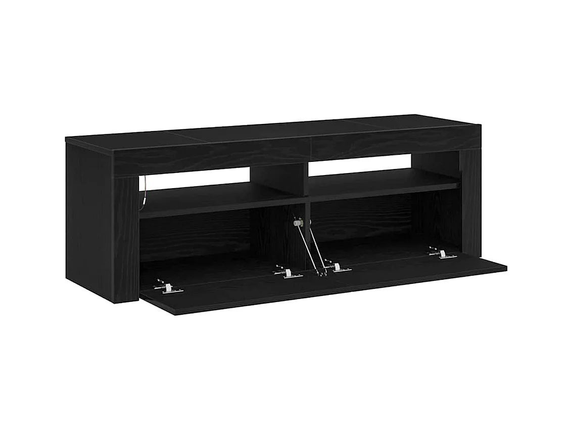 Gabinete de TV | Mueble de TV | Mueble de salón Negro 120 x 35 x 40 cm Madera contrachapada