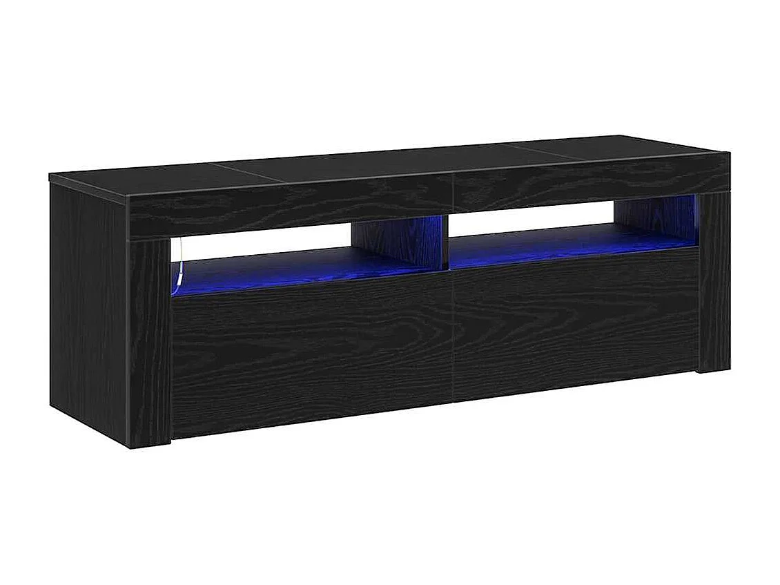 Gabinete de TV | Mueble de TV | Mueble de salón Negro 120 x 35 x 40 cm Madera contrachapada