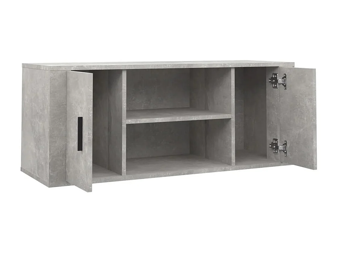 Mueble para TV  | Gabinete de TV |  Mueble de salón contrachapada gris hormigón 100x35x40 cm