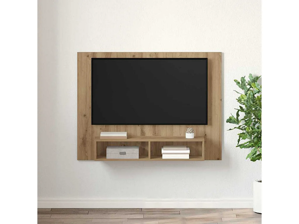 Mobile TV | Armadietto TV da Parete rovere artigianale 120 x 23.5 x 90 cm