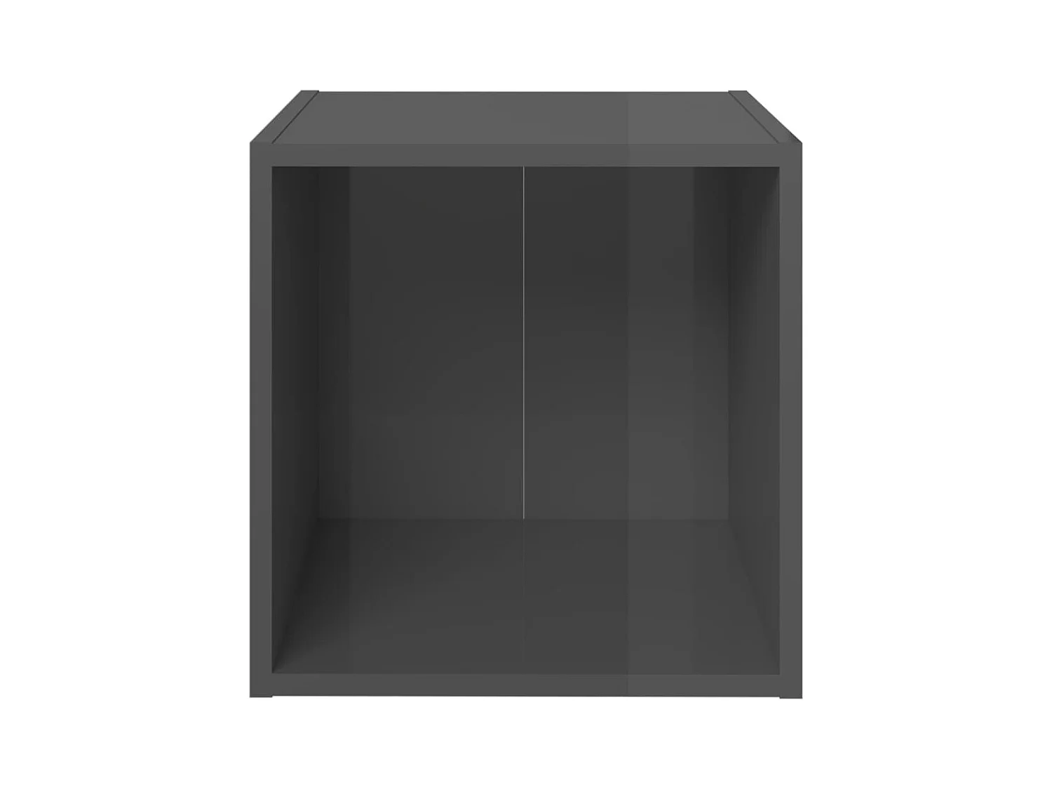 Muebles TV | Gabinetes de TV | Muebles de salón 4 uds madera contrachapada gris brillo 37x35x37 cm