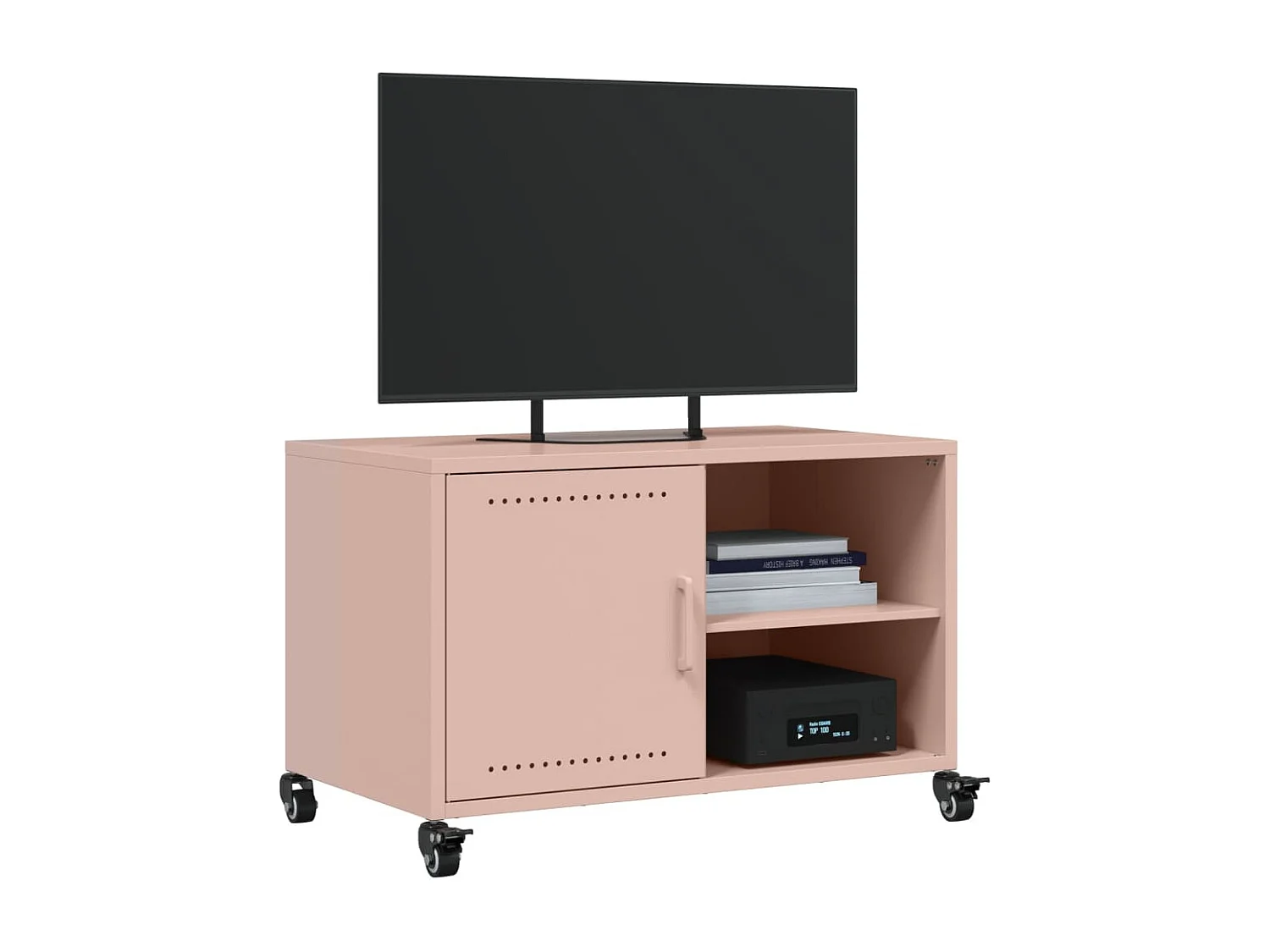 Meuble TV | Banc TV | Armoire TV rose 68x39x43,5 cm acier