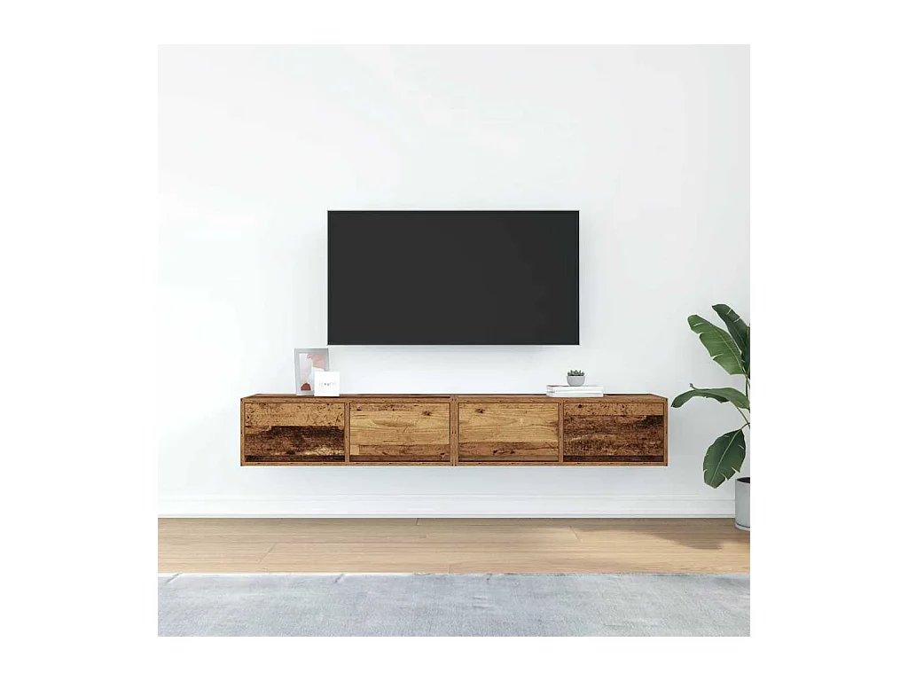 Muebles de TV | Gabinetes de TV |  Muebles de salón 2 uds 80x31x25,5 cm Madera ingeniería envejecida