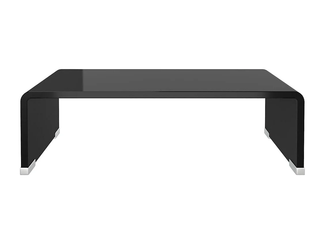 Meuble TV | Banc TV | Armoire TV,support pour moniteur 40x25x11 cm verre noir