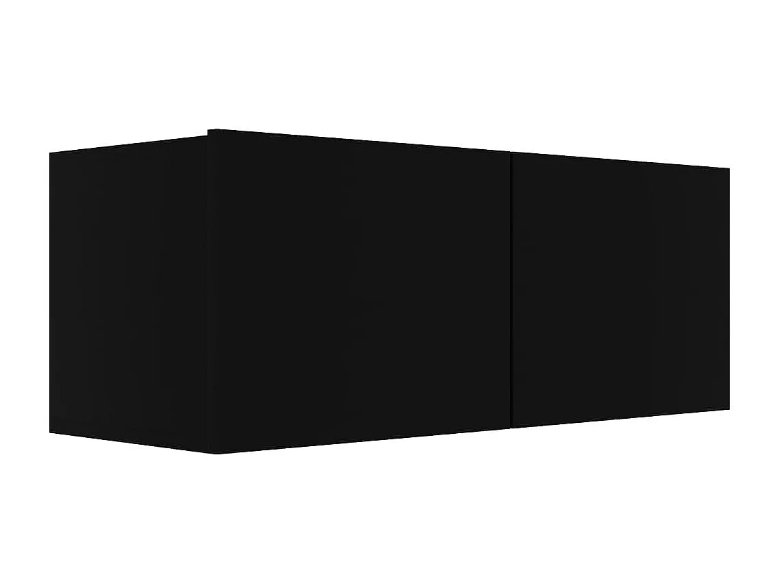 Ensemble de meubles TV | Bancs TV | Armoires TV 6 pcs Noir Bois d'ingénierie