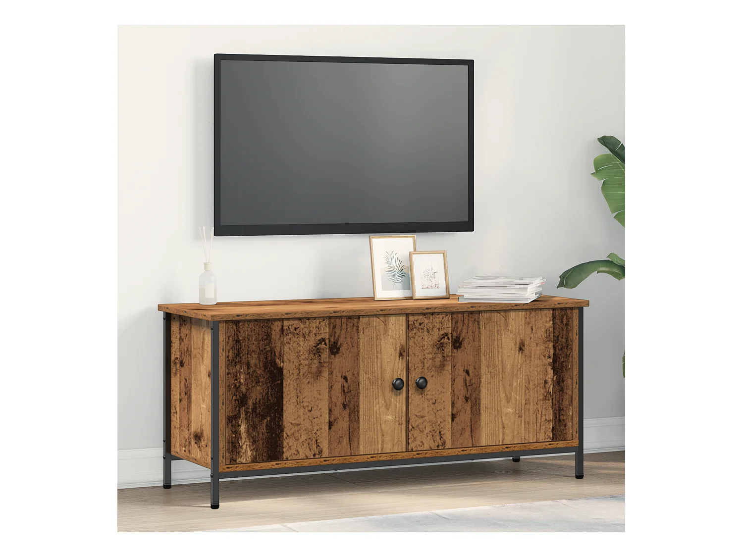 Mueble para TV  | Gabinete de TV |  Mueble de salón Madera vieja 100 x 35 x 45 cm