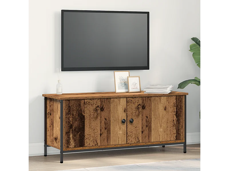 Oud Houten TV Meubel | TV-kast | Tv-Bank Oud Hout Spaanplaat 102 x 35 x 45 cm
