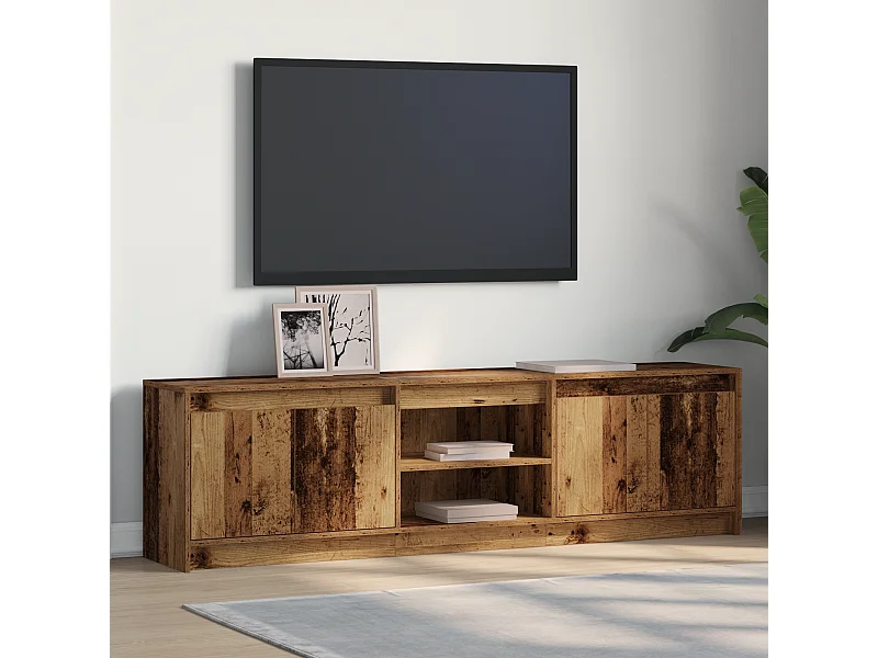 TV-kast | Tv-meubel | Tv-Bank Bruin 180 x 34 x 50 cm Geengineerd hout en Spaanplaat