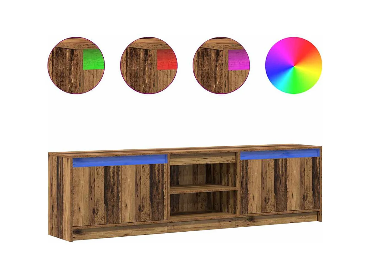 TV-kast | Tv-meubel | Tv-Bank Bruin 180 x 34 x 50 cm Geengineerd hout en Spaanplaat