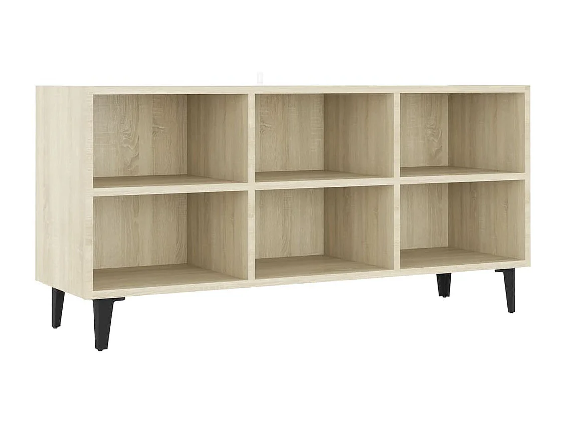 Meuble TV | Banc TV | Armoire TV avec pieds en métal Chêne sonoma 103,5x30x50 cm