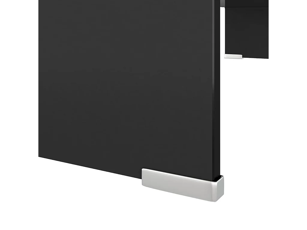 Mueble TV | Soporte para TV/Elevador monitor cristal negro 80x30x13 cm