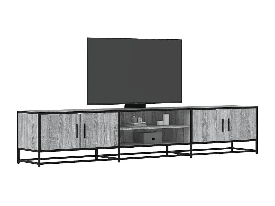 Tv-meubel | Tv-Bank | TV-kast210x35x41 cm bewerkt hout grijs sonoma eikenkleurig