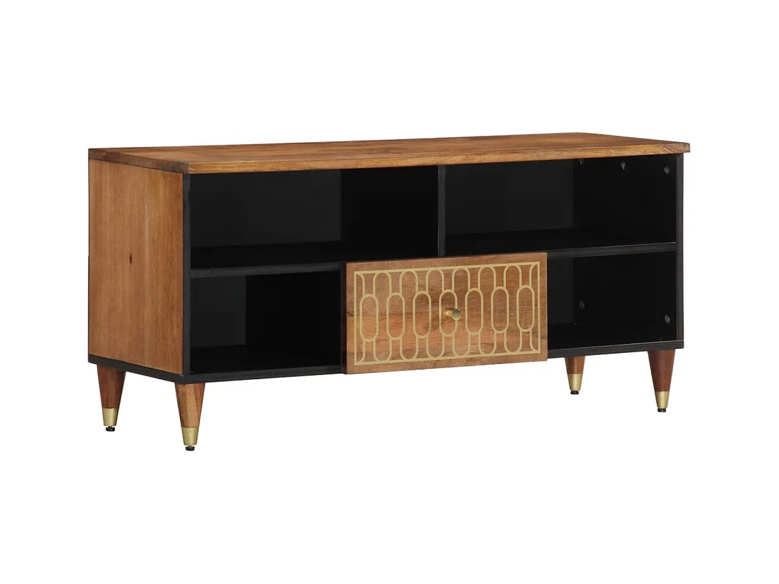Mueble de TV | Mueble de salón madera maciza de mango 100x33x46 cm