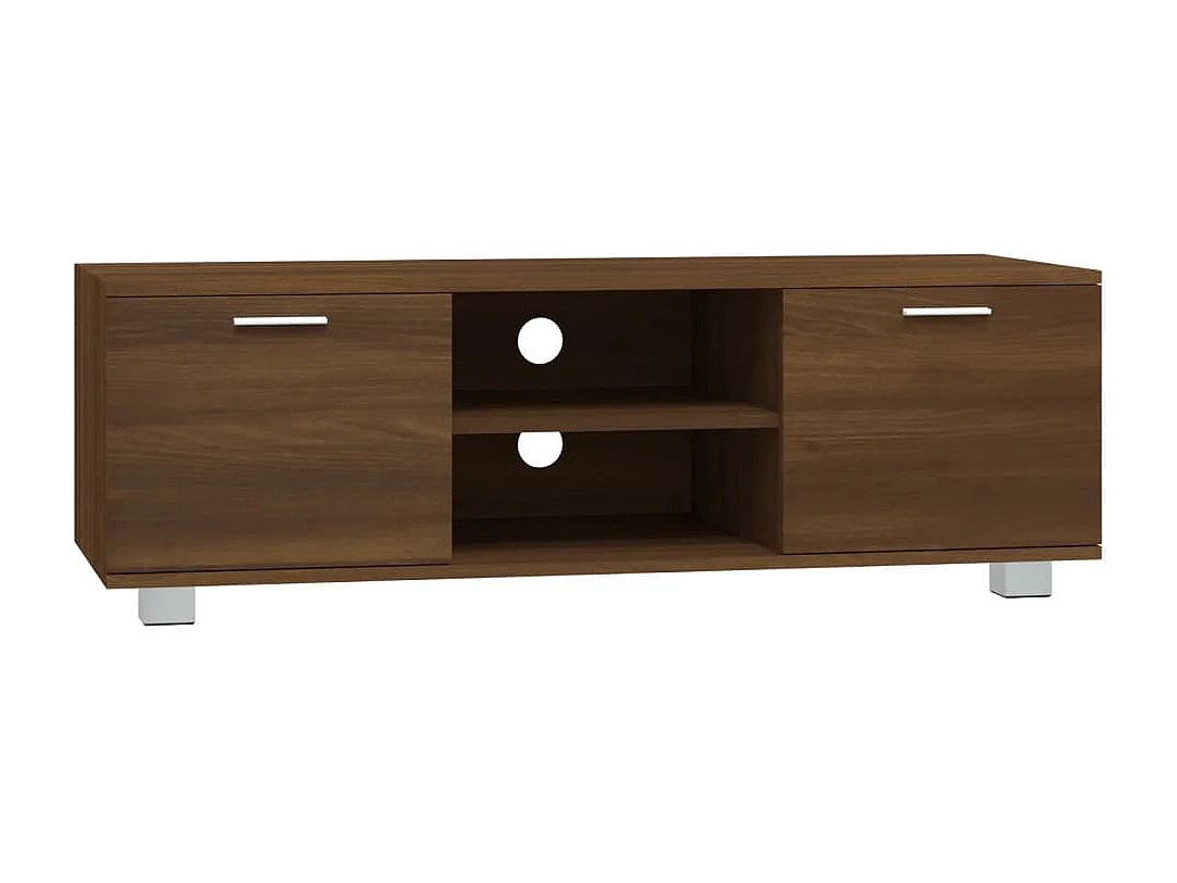 Mueble para TV  | Gabinete de TV |  Mueble de salón madera contrachapada marrón roble 120x40,5x35 cm