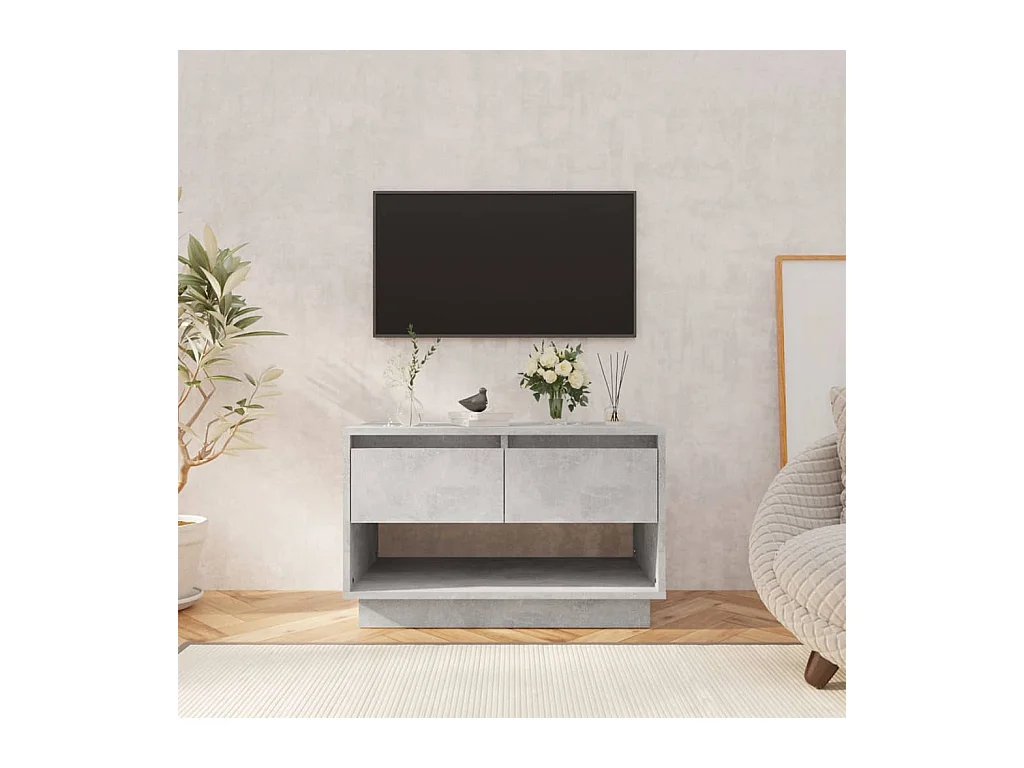 Mueble para TV  | Gabinete de TV |  Mueble de salón madera contrachapada gris hormigón 70x41x44 cm