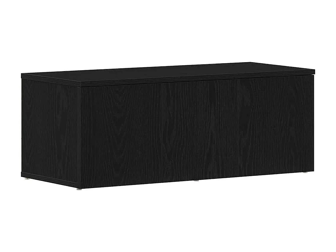 Tv-meubel | Tv-Bank | TV-kastZwart Eiken 80x34x30 cm Gefabriceerd Hout