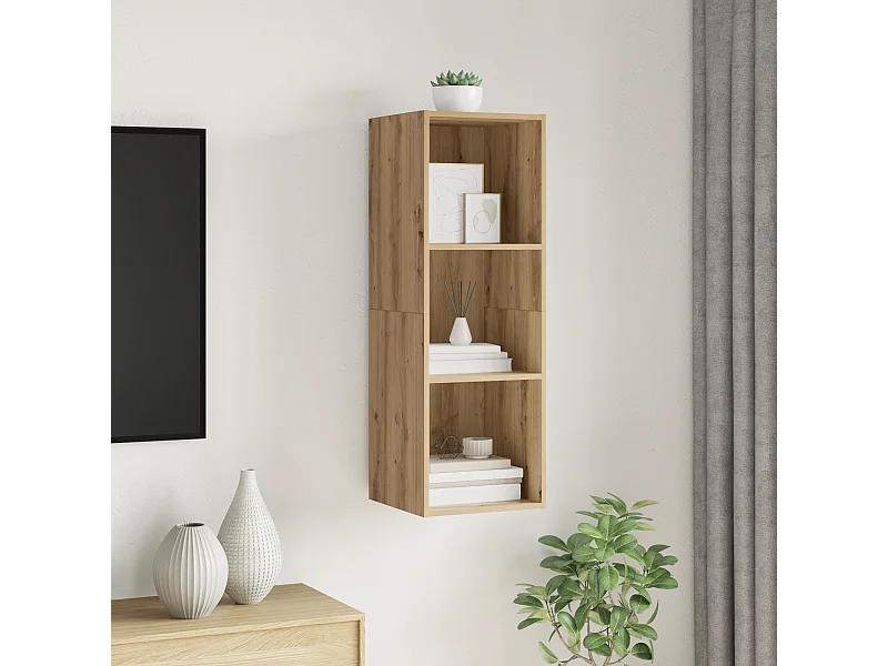 Armario de TV | Mueble TV | Mueble de salón Roble artisan 37 x 37 x 107 cm