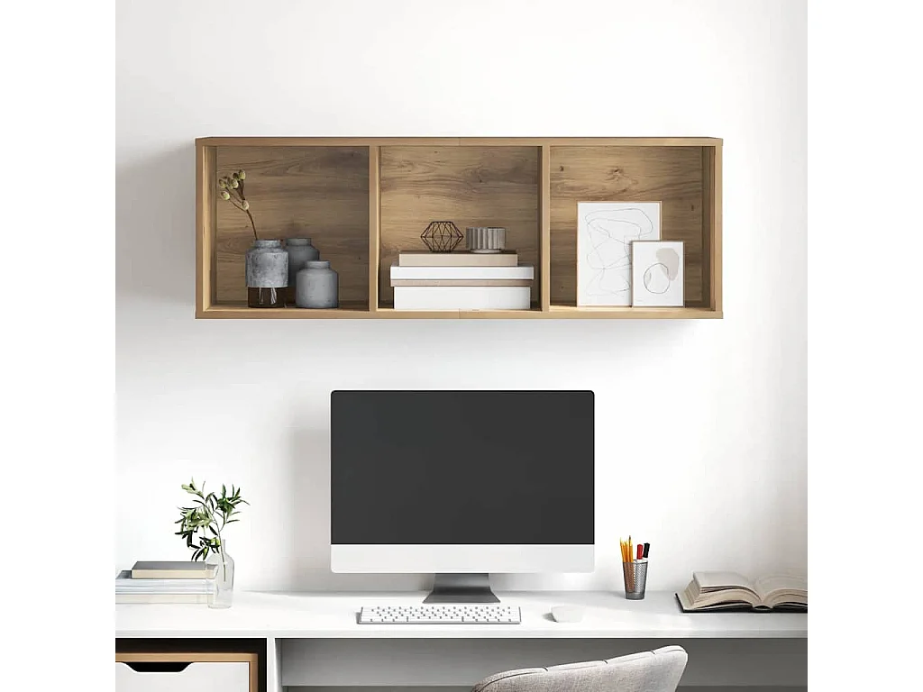 Meuble TV | Banc TV | Armoire TV chêne artisanal 37 x 37 x 107 cm Bois d'ingénierie