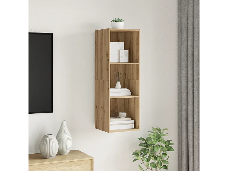 Armario de TV | Mueble TV | Mueble de salón Roble artisan 37 x 37 x 107 cm