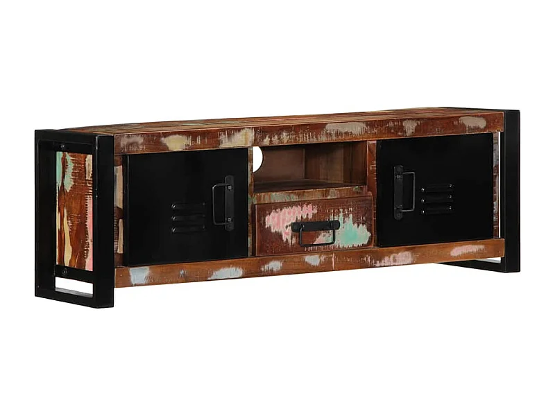 Mueble para la TV | Gabinete de TV | Mueble de salón 100x30x35 madera maciza reciclada